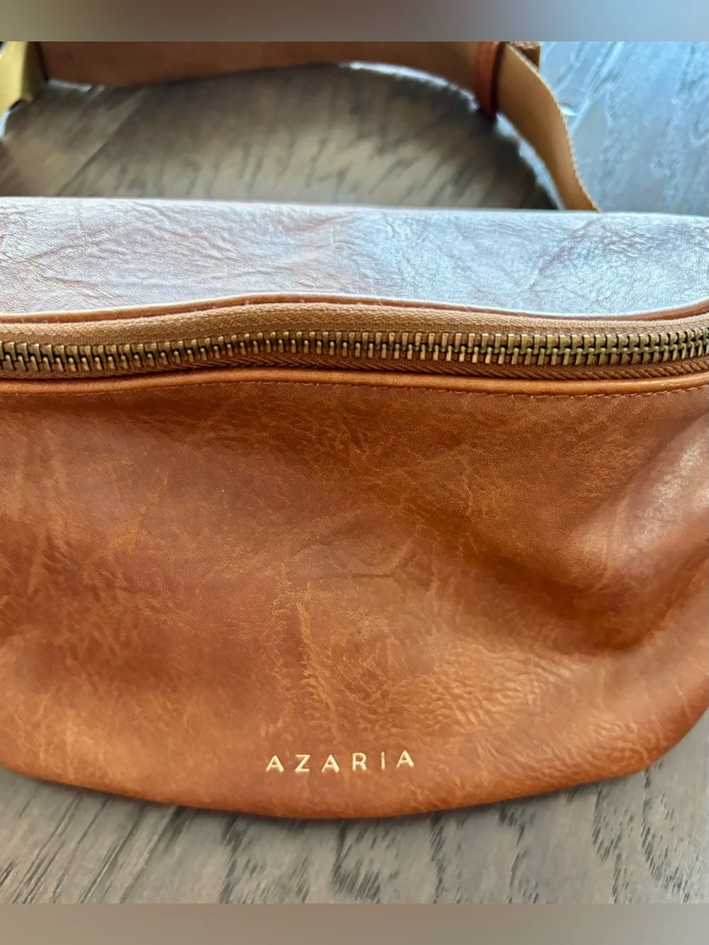 Azaria Women's Cognac Leather Crossbody Belt Bag